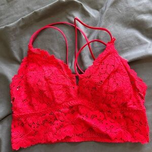 Pink red bralette with thick band size M